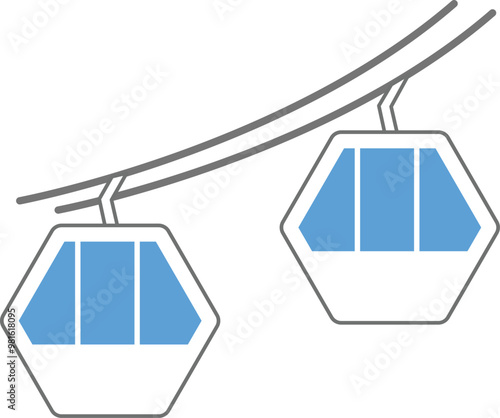 Gondola, Cable car, chairlift, lift, resort, ski lift icon.