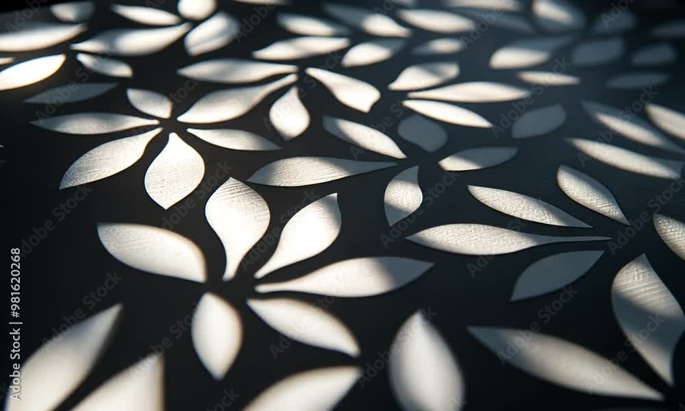 Light and Shadow Play with Flower Cutouts Light and Shadow Play with Flower Cutouts