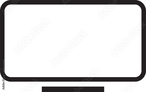 A simple illustration of a computer screen with a minimalist look. Ideal for modern and clean designs.