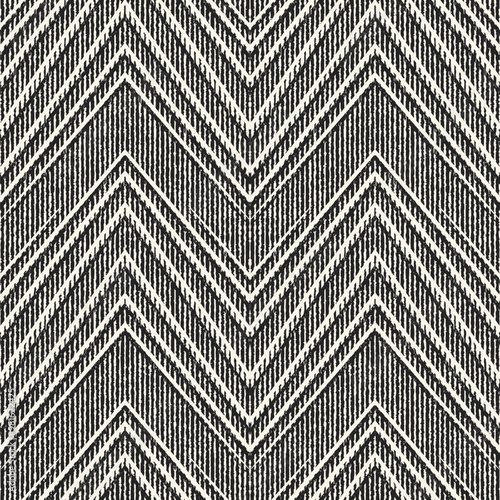 Monochrome Grain Striped Chevron Pattern