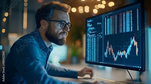 Financial Expert Reviews Market Projections and Investment Strategies on Computer .generative ai