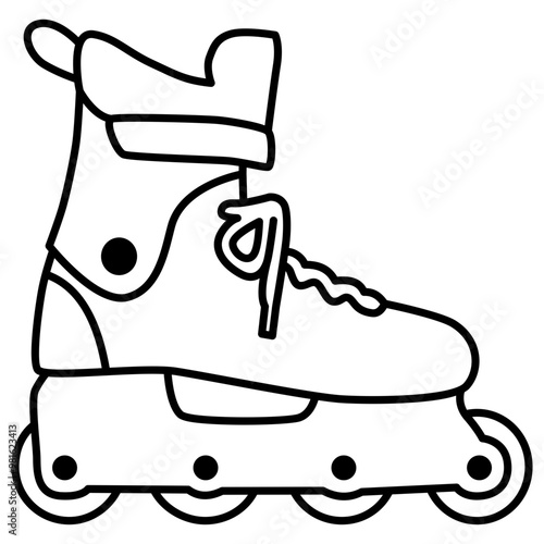 Roller Blades Outline