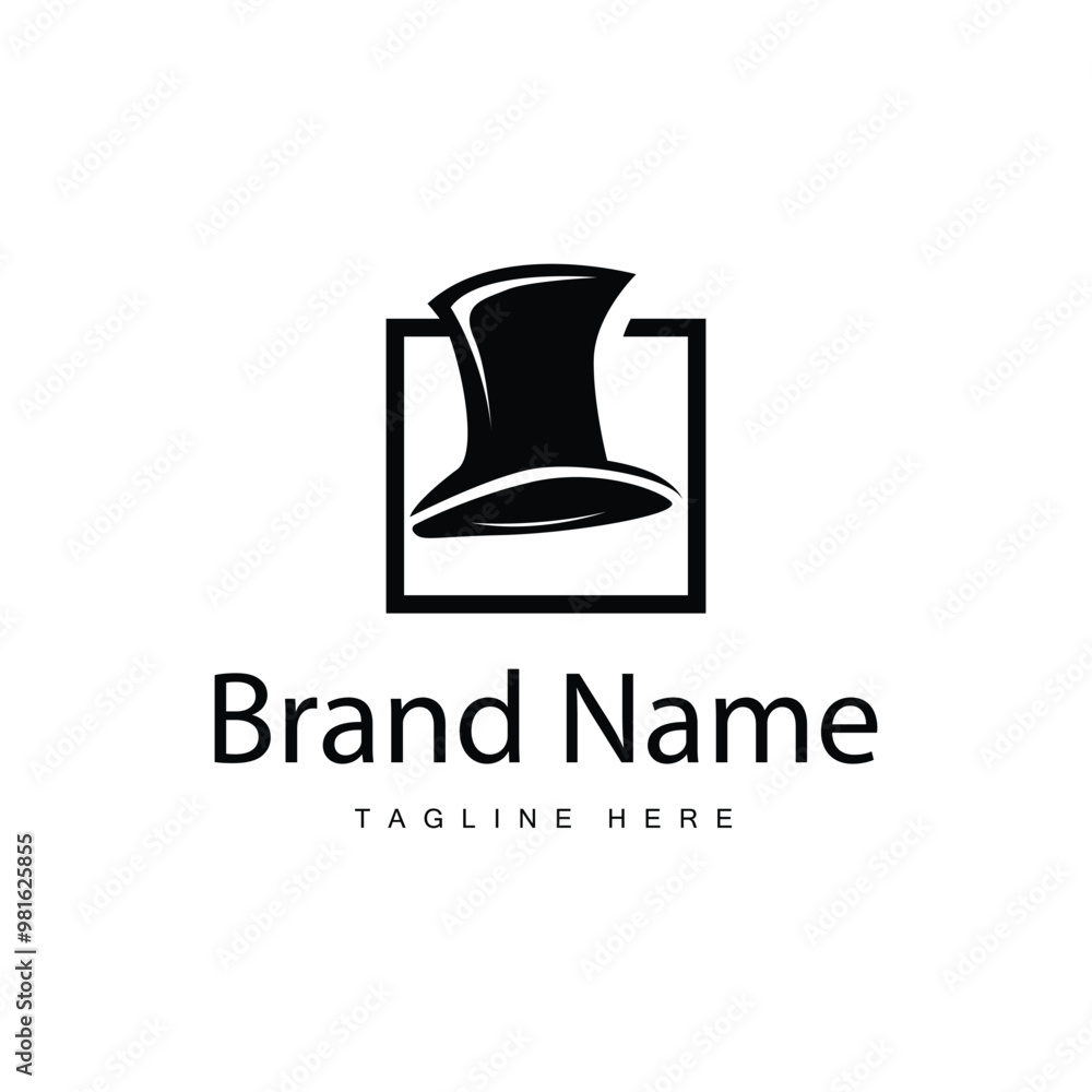 magic hat logo silhouette design with simple concept illustration magic hat logo silhouette design with simple concept illustration