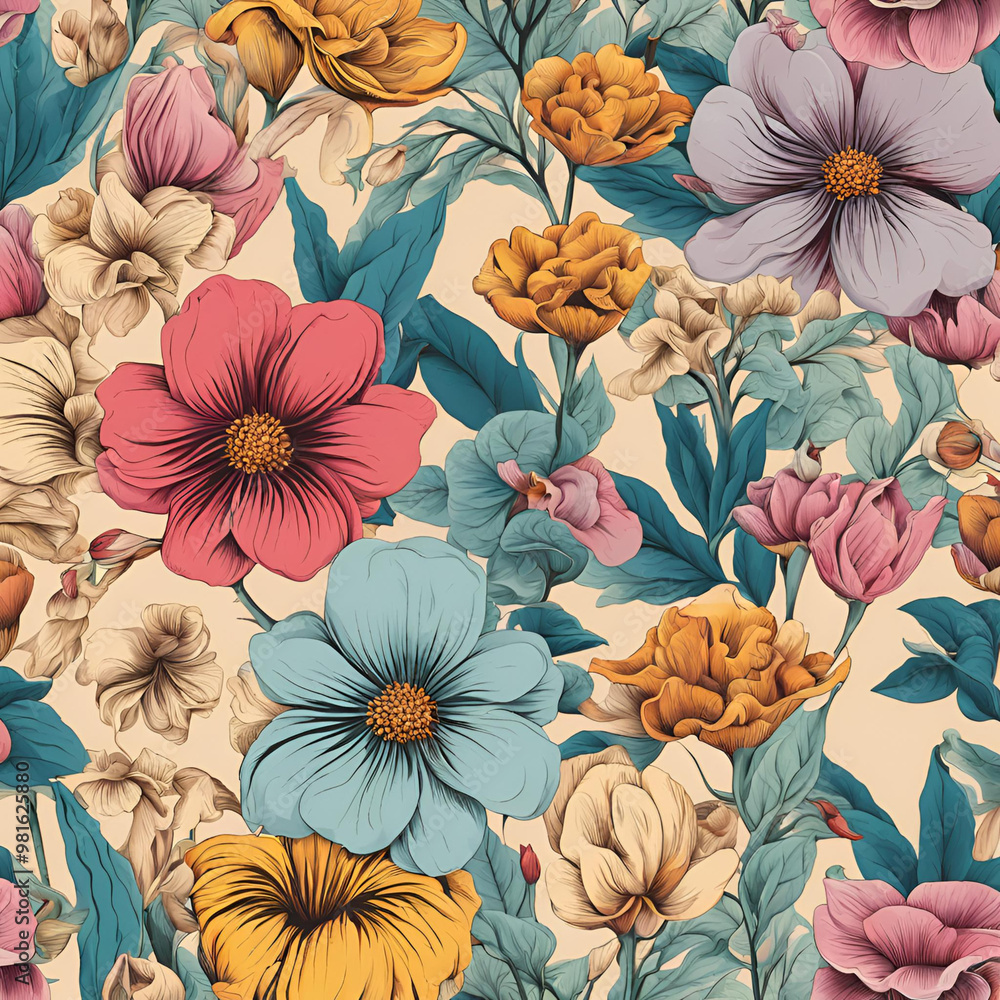 Ilustração de flores. Ilustração de flores.