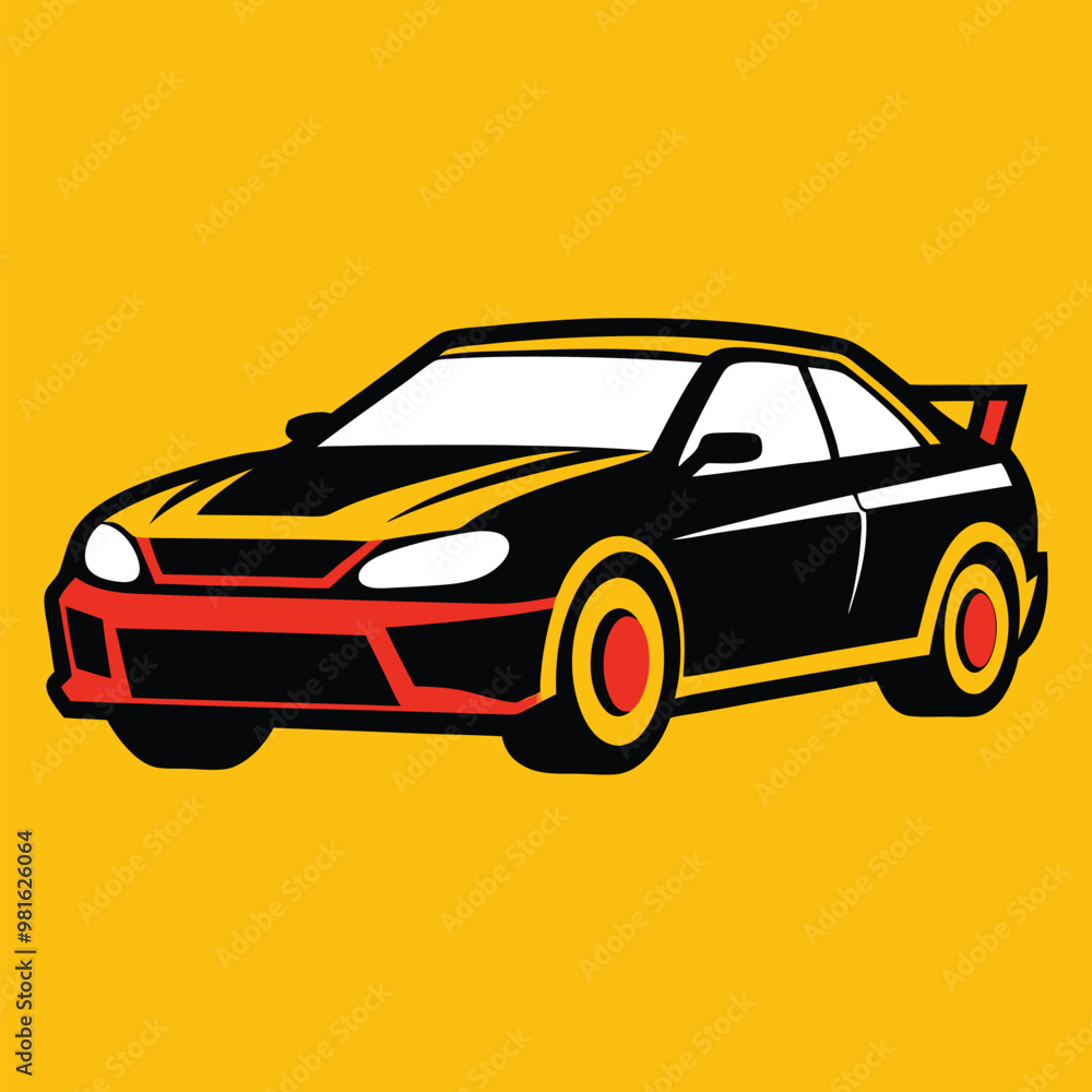 Naklejka premium Classic car illustration.