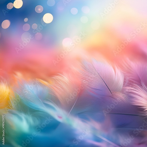 Soft pastel rainbow background with depth of field for a dreamy aesthetic