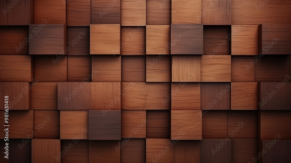 A seamless pattern of brown wood squares, arranged in a grid. The wood has a natural grain and texture, creating a warm and inviting background. A seamless pattern of brown wood squares, arranged in a grid. The wood has a natural grain and texture, creating a warm and inviting background.