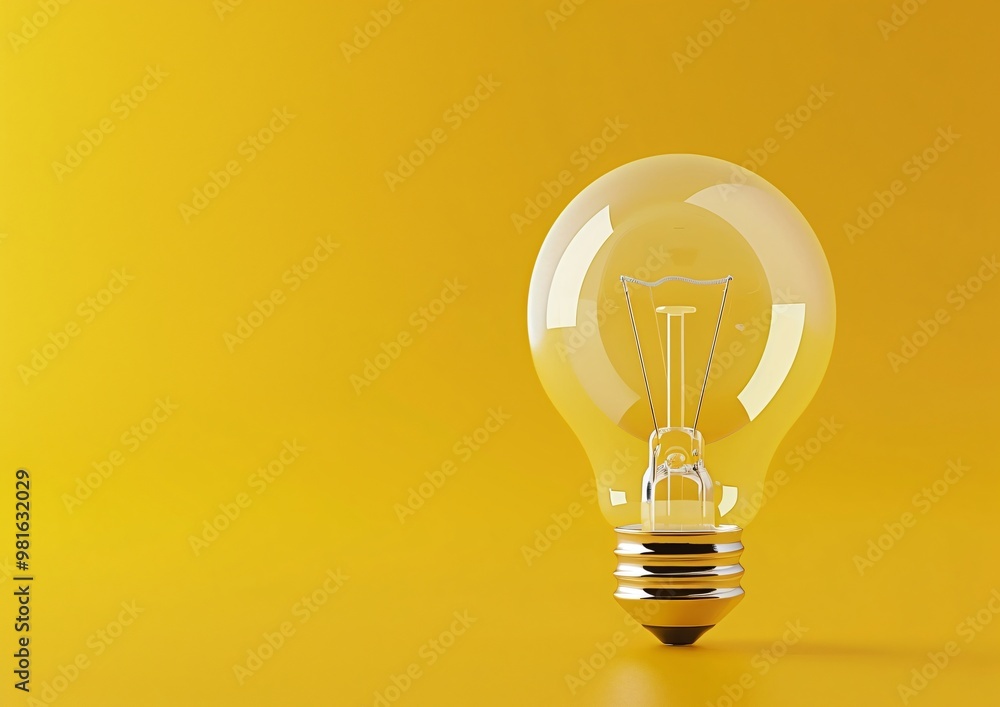 light bulb on yellow background light bulb on yellow background