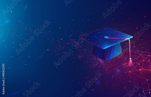 Graduation cap background
