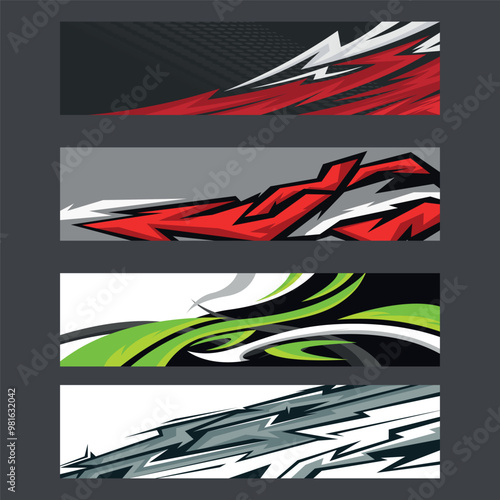 Car wrap abstract racing graphic background for vinyl wrap and stickers