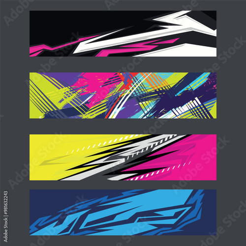 Car wrap abstract racing graphic background for vinyl wrap and stickers