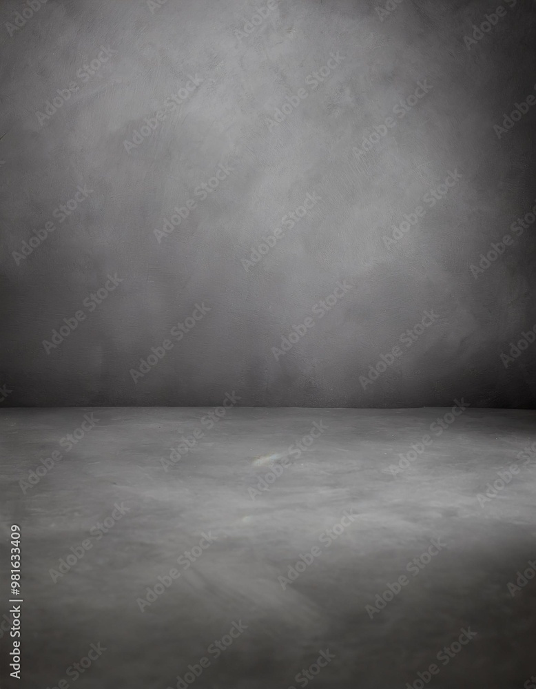 Textured gray photography studio background with depth of field for a dramatic effect Textured gray photography studio background with depth of field for a dramatic effect
