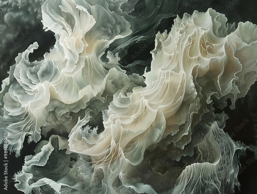 Abstract Dream: Flowing Organic Shapes in Pastel Hues Abstract Dream: Flowing Organic Shapes in Pastel Hues