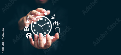 Canvas Print Time management concept