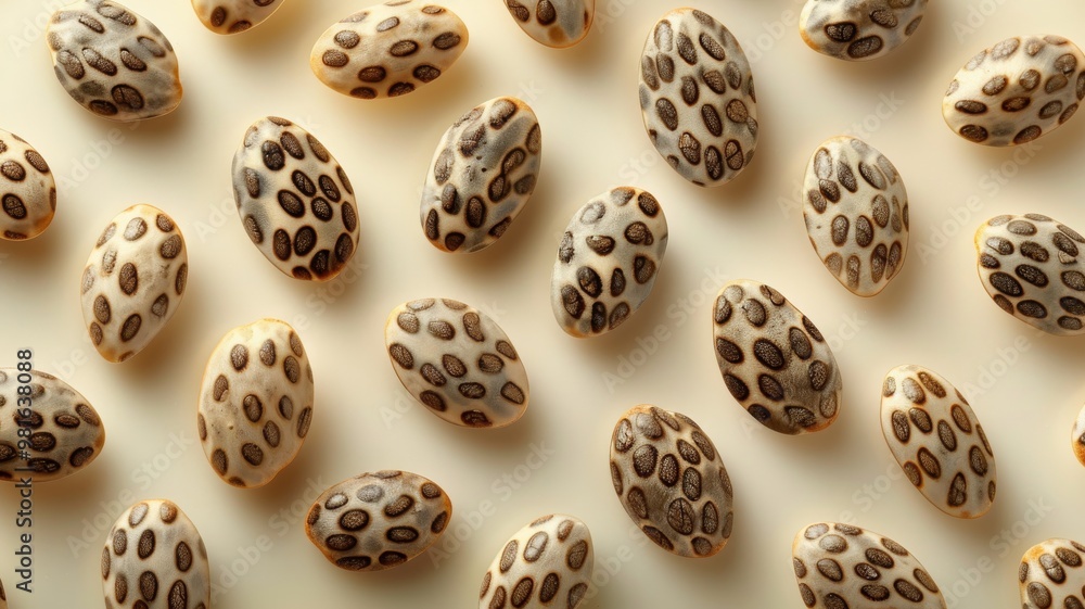 Patterned Seeds on Minimalist Background Patterned Seeds on Minimalist Background