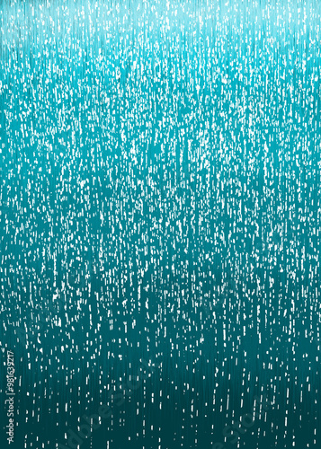 Cortina metalizada color turquesa