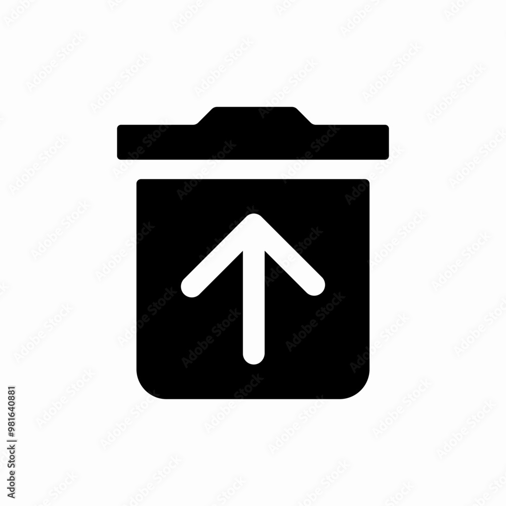 recycle bin up arrow icon sign vector recycle bin up arrow icon sign vector