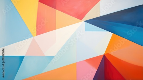 A vibrant abstract background featuring a colorful geometric design.