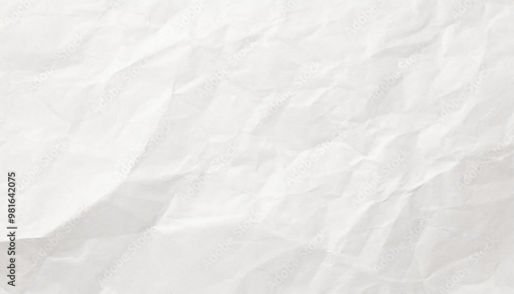 Crumpled white paper, showcasing its abstract texture and patterns. Crumpled white paper, showcasing its abstract texture and patterns.
