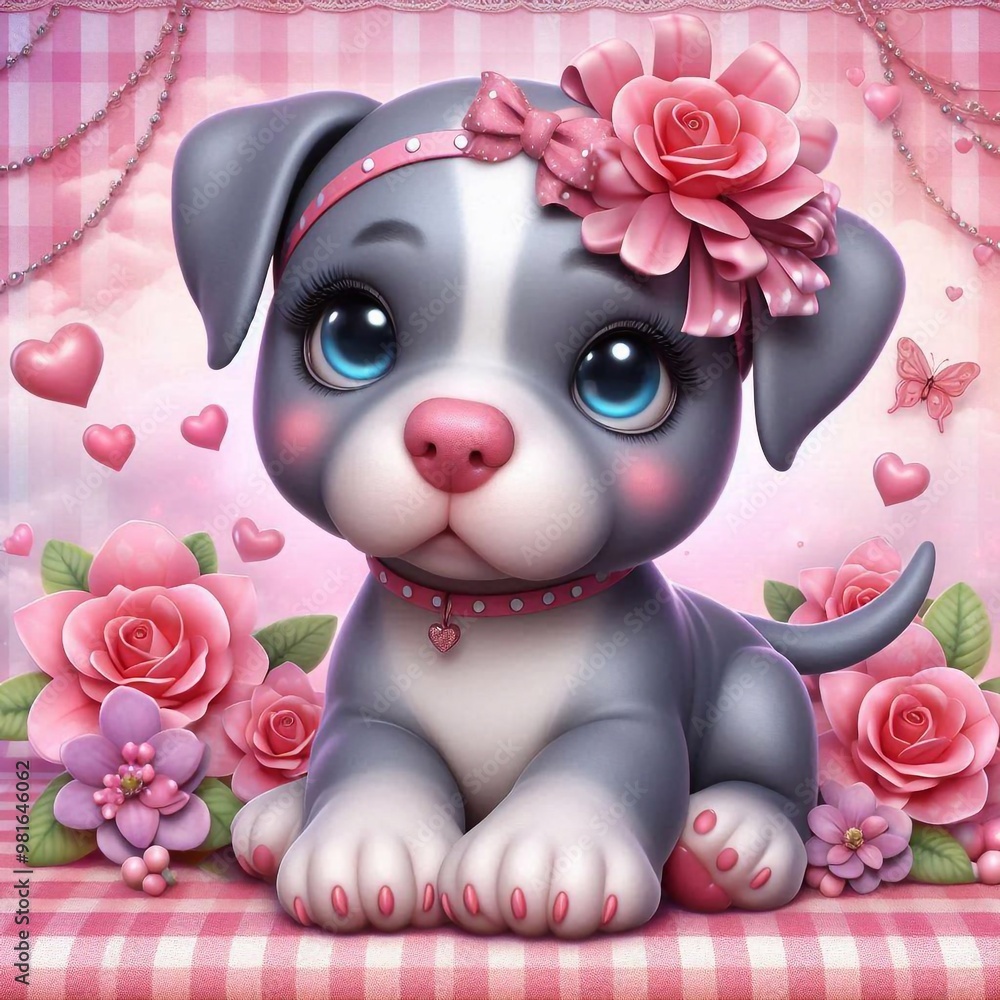 Naklejka premium Niedliche Hundewelpen