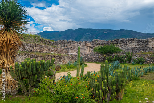 The pre-columbian ruins of Mitla in Oaxaca, Mexico photo