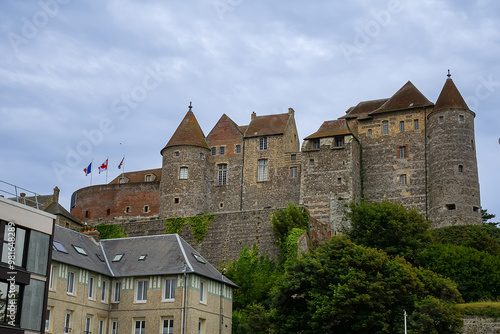 Obraz na płótnie Dieppe Castle (Chateau de Dieppe). King Henry II of England in 1188 founded the Chateau de Dieppe. Dieppe, Normandy, France. w salonie