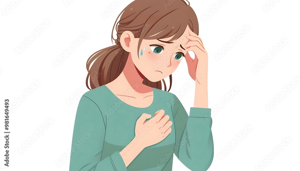 woman thinking,woman thinking flat design illustration woman thinking,woman thinking flat design illustration