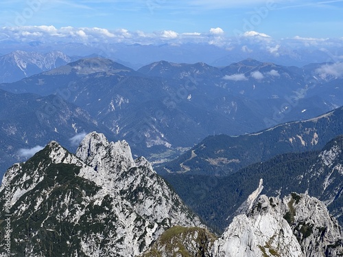 Alpine valleys around Mangart peak in the Julian Alps, Strmec na Predelu (Triglav National Park, Slovenia) - Alpentäler rund um den Mangart-Gipfel in den Julischen Alpen (Triglav-Nationalpark) photo