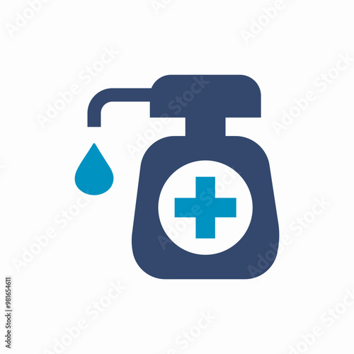 disinfection alcohol icon sign vector