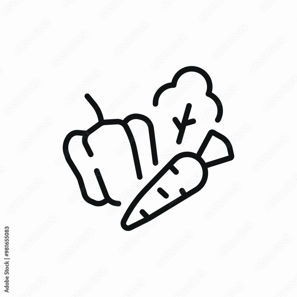 vegetables food icon sign vector vegetables food icon sign vector