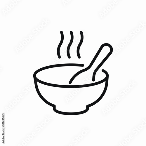 soup bowl icon sign vector