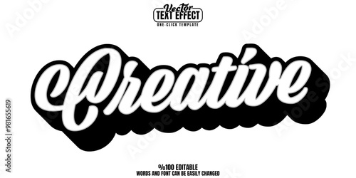 Creative editable text effect, customizable poster and design 3d font style