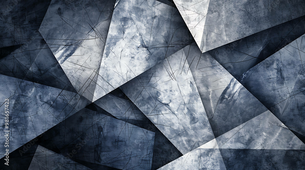 Geometric abstract background with a grunge texture in shades of gray. Geometric abstract background with a grunge texture in shades of gray.