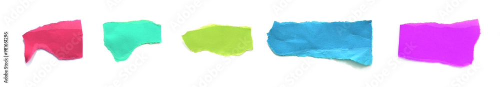 Set of ripped paper on white background. Set of ripped paper on white background.