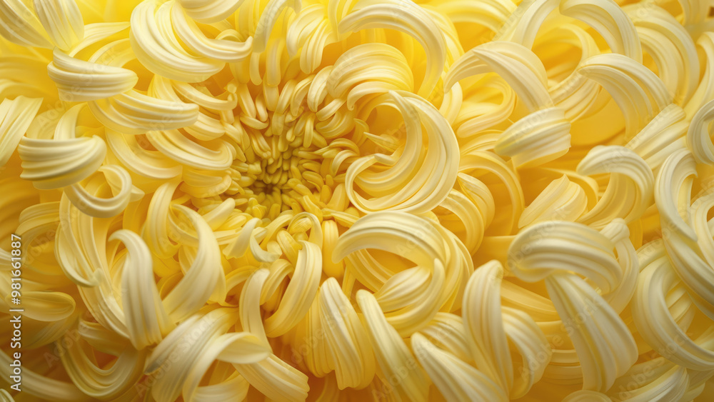 Macro shot of a yellow dahlia flower in full bloom Macro shot of a yellow dahlia flower in full bloom
