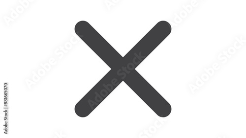 Cross Sign Icon Glyph Style,Vector Icon,Single Icon. photo