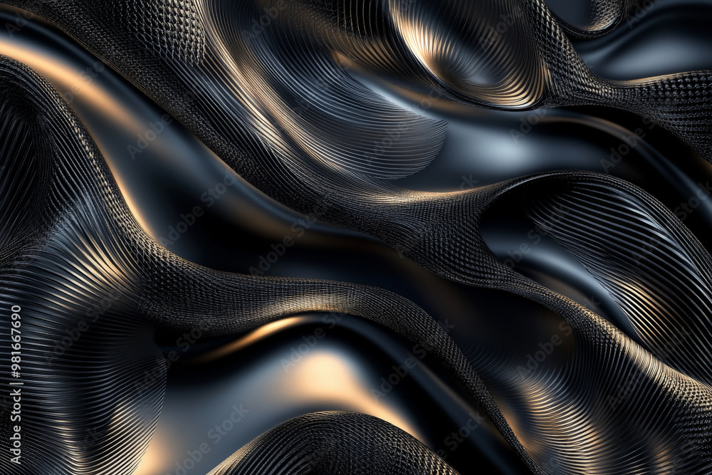 A luxury abstract background with radiant platinum lines weaving through a dark charcoal surface, creating a sleek and modern look.