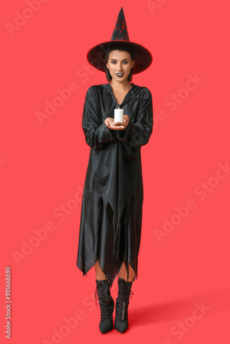 Beautiful young happy witch...