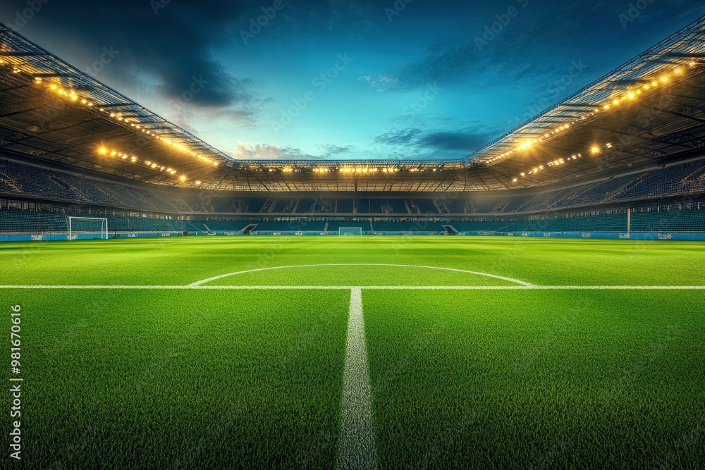 Soccer stadium field, soccer background, ai Soccer stadium field, soccer background, ai