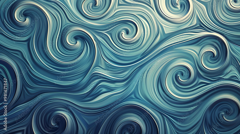 Abstract swirling blue and white pattern. Abstract swirling blue and white pattern.