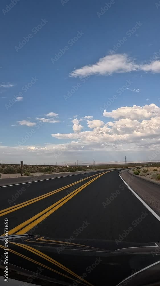 Driving on a empty road Driving on a empty road