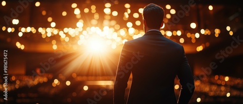 The triumphant moment of an individual accepting a prestigious award or honor, their pride and accomplishment radiating through the frame