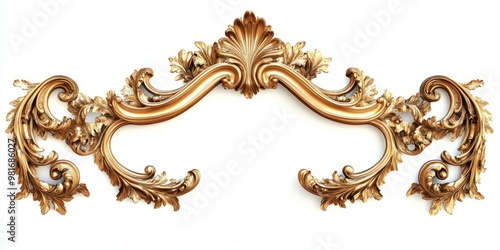 Elegant Ornate Golden Frame with Vintage Baroque Design