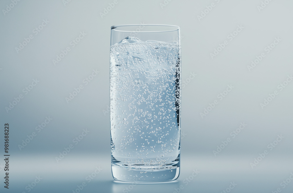 Clean Glass of Sparkling Water on a Minimalist Slate: Purity in Every Sip Clean Glass of Sparkling Water on a Minimalist Slate: Purity in Every Sip