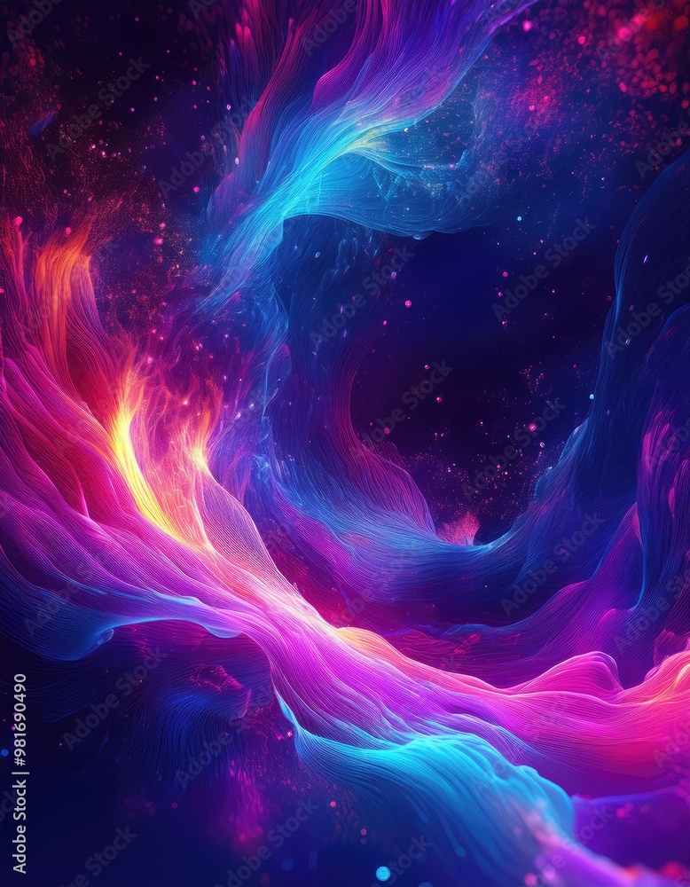 Obraz premium Abstract colorful waves