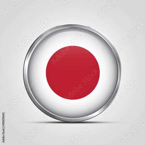 silver plate with glossy flag. Japan flag stamp. made in stamp isolated in white background. royal, allegiance, symbol, minimal, vector, 3d, icon, illustration. Free Download silver plate with glossy flag. Japan flag stamp. made in stamp isolated in white background. royal, allegiance, symbol, minimal, vector, 3d, icon, illustration. - GFXLoad