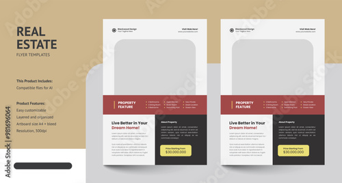 Clean, Modern and Professional Real Estate Flyer Design Templates