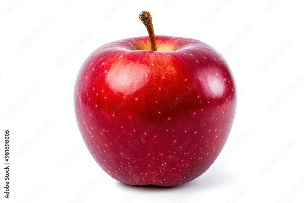 Red apple isolated on white background , ai Red apple isolated on white background , ai