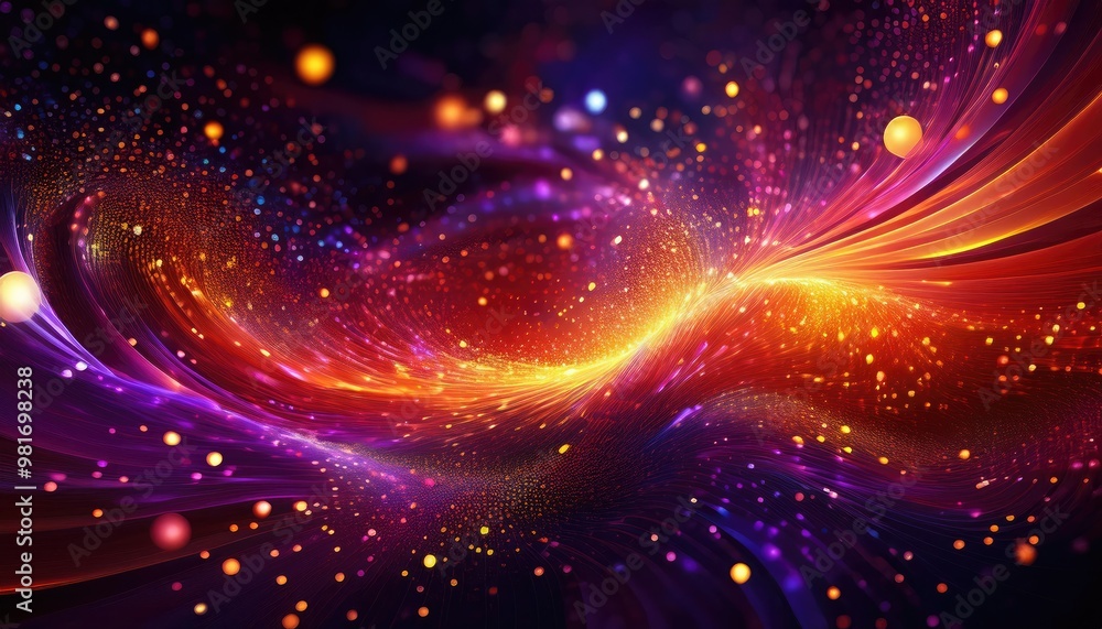Abstract lights in space Abstract lights in space