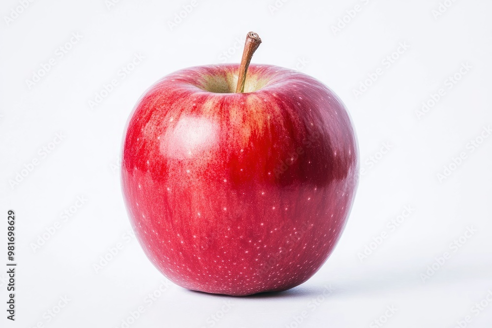 Red apple isolated on white background , ai Red apple isolated on white background , ai